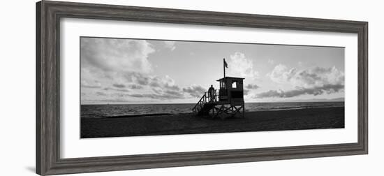 Lifeguard Hut on the Beach, 22nd St. Lifeguard Station, Redondo Beach, Los Angeles County-null-Framed Photographic Print