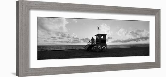 Lifeguard Hut on the Beach, 22nd St. Lifeguard Station, Redondo Beach, Los Angeles County-null-Framed Photographic Print