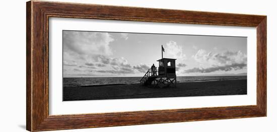 Lifeguard Hut on the Beach, 22nd St. Lifeguard Station, Redondo Beach, Los Angeles County-null-Framed Photographic Print