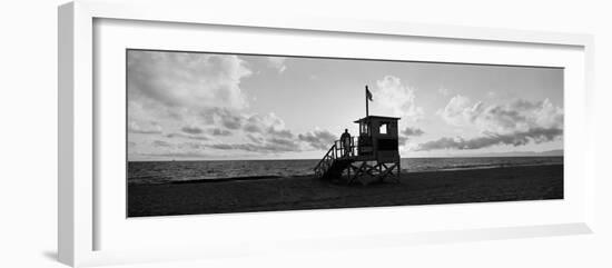 Lifeguard Hut on the Beach, 22nd St. Lifeguard Station, Redondo Beach, Los Angeles County-null-Framed Photographic Print