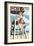 Lifeguard Pinup Girl - Santa Cruz, California-Lantern Press-Framed Art Print