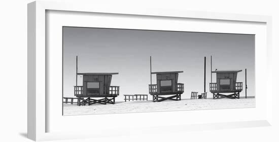 Lifeguard Shacks, Venice Beach-null-Framed Art Print