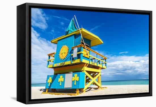 Lifeguard Stand, Miami Beach, Florida-vent du sud-Framed Premier Image Canvas