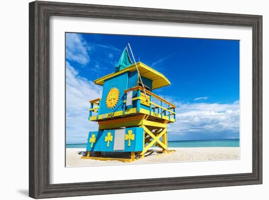 Lifeguard Stand, Miami Beach, Florida-vent du sud-Framed Photographic Print