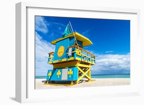 Lifeguard Stand, Miami Beach, Florida-vent du sud-Framed Photographic Print