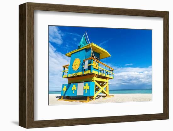 Lifeguard Stand, Miami Beach, Florida-vent du sud-Framed Photographic Print