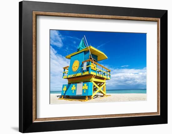 Lifeguard Stand, Miami Beach, Florida-vent du sud-Framed Photographic Print