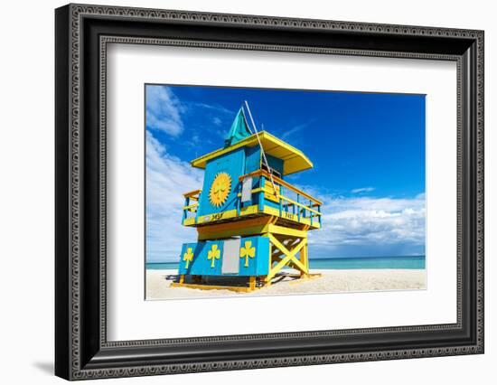 Lifeguard Stand, Miami Beach, Florida-vent du sud-Framed Photographic Print