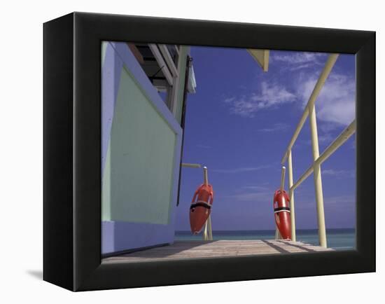 Lifeguard Stand, South Beach, Miami, Florida, USA-Robin Hill-Framed Premier Image Canvas