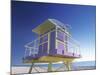 Lifeguard Station at Miami Beach, Miami, USA-Peter Adams-Mounted Photographic Print