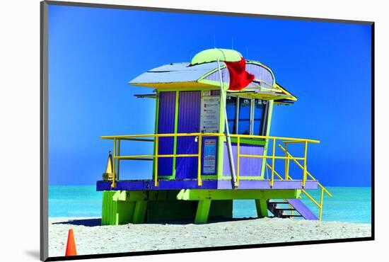 Lifeguard Station Miami Beach-null-Mounted Art Print