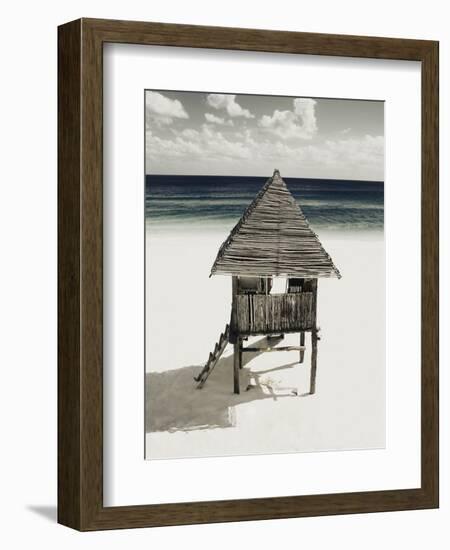 Lifeguard Station on Beach-Franco Vogt-Framed Photographic Print