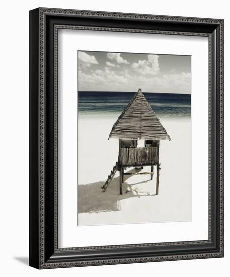 Lifeguard Station on Beach-Franco Vogt-Framed Photographic Print