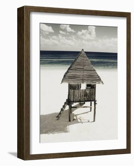 Lifeguard Station on Beach-Franco Vogt-Framed Photographic Print