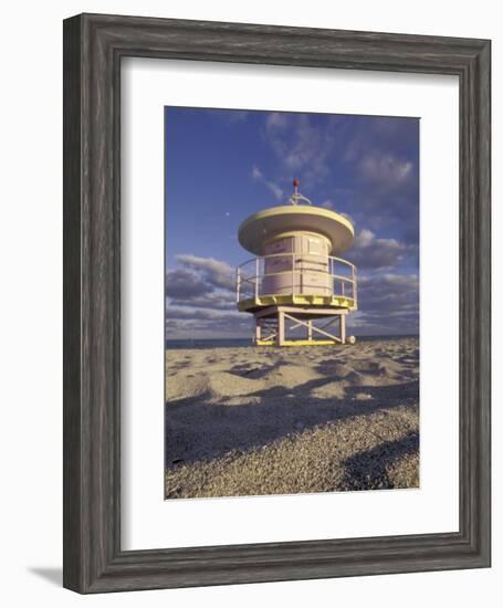 Lifeguard Station on South Beach, Miami, Florida, USA-Robin Hill-Framed Photographic Print