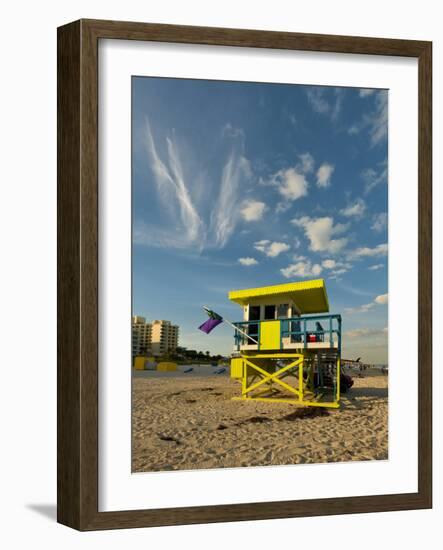 Lifeguard Station, South Beach, Miami, Florida, USA-Richard Duval-Framed Photographic Print