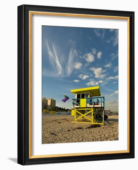 Lifeguard Station, South Beach, Miami, Florida, USA-Richard Duval-Framed Photographic Print