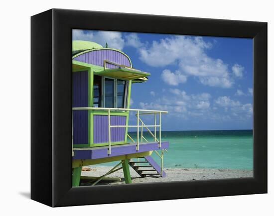 Lifeguard Tower Along South Beach-James Randklev-Framed Premier Image Canvas