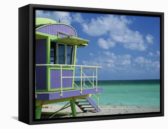 Lifeguard Tower Along South Beach-James Randklev-Framed Premier Image Canvas