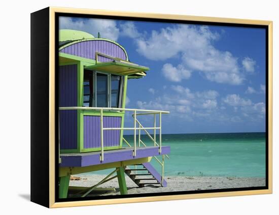 Lifeguard Tower Along South Beach-James Randklev-Framed Premier Image Canvas