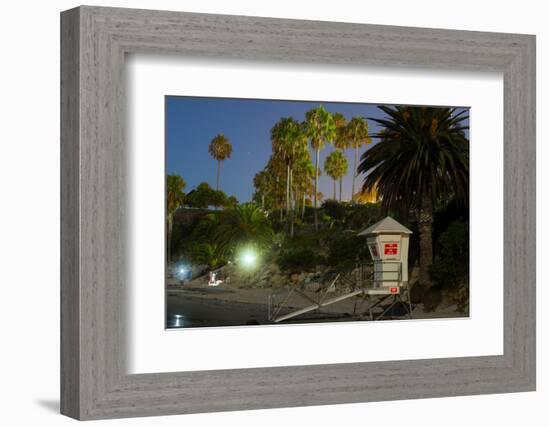 Lifeguard tower, Laguna Beach, California, USA-null-Framed Photographic Print