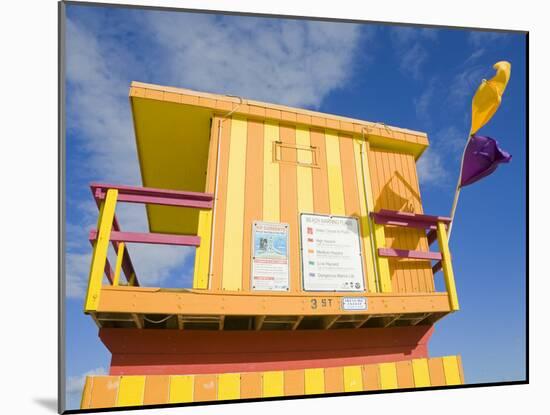 Lifeguard Tower on South Beach, City of Miami Beach, Florida, USA, North America-Richard Cummins-Mounted Photographic Print