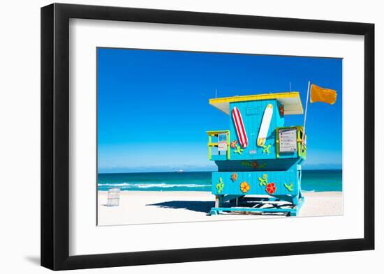 Lifeguard Tower South Beach-null-Framed Art Print