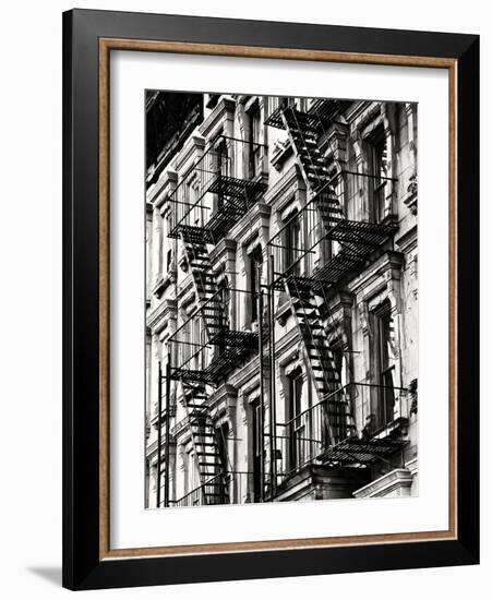 Lifestyle Instant, Fire Staircase, Sepia, Manhattan, New York City, United States-Philippe Hugonnard-Framed Photographic Print