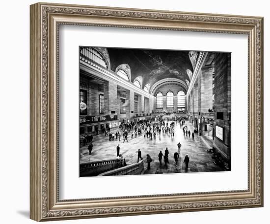 Lifestyle Instant, Grand Central Terminal, Black and White Photography Vintage, Manhattan, NYC, US-Philippe Hugonnard-Framed Photographic Print