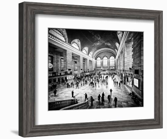 Lifestyle Instant, Grand Central Terminal, Black and White Photography Vintage, Manhattan, NYC, US-Philippe Hugonnard-Framed Photographic Print