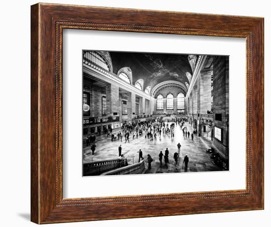 Lifestyle Instant, Grand Central Terminal, Black and White Photography Vintage, Manhattan, NYC, US-Philippe Hugonnard-Framed Photographic Print