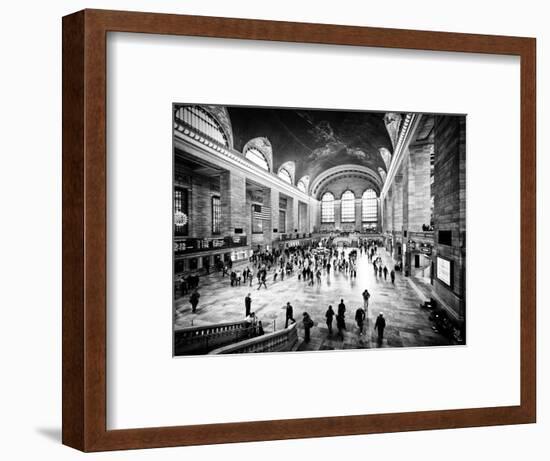 Lifestyle Instant, Grand Central Terminal, Black and White Photography Vintage, Manhattan, NYC, US-Philippe Hugonnard-Framed Photographic Print