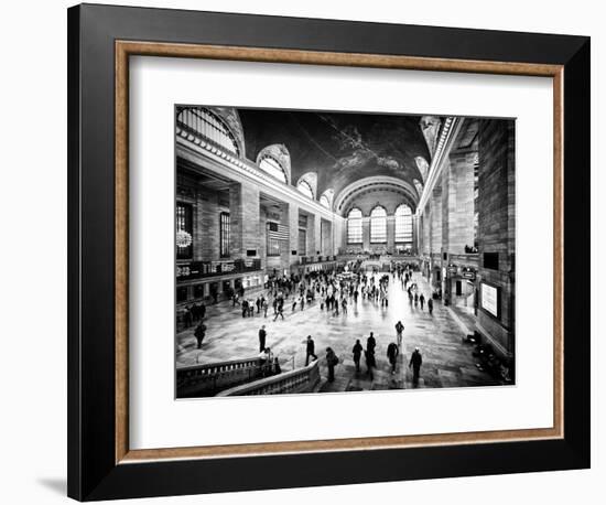 Lifestyle Instant, Grand Central Terminal, Black and White Photography Vintage, Manhattan, NYC, US-Philippe Hugonnard-Framed Photographic Print