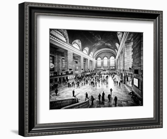 Lifestyle Instant, Grand Central Terminal, Black and White Photography Vintage, Manhattan, NYC, US-Philippe Hugonnard-Framed Photographic Print