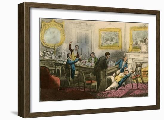 'Lift me up! Tie me in my Chair! Fill my Glass!', 1838-Henry Thomas Alken-Framed Giclee Print