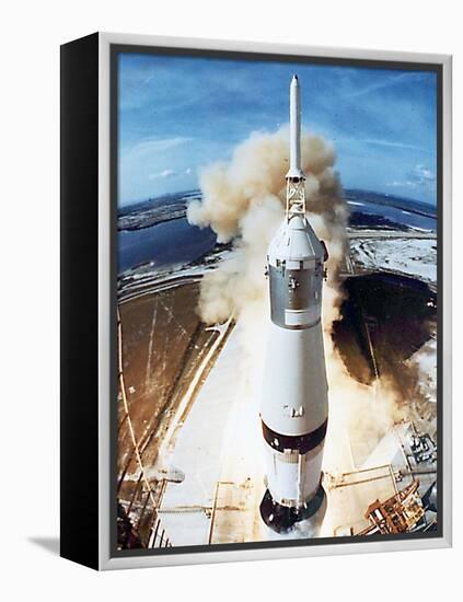 Lift Off of Apollo 11 Mission, with Neil Armstrong, Michael Collins, Edwin Buzz Aldrin, July 1969-null-Framed Stretched Canvas