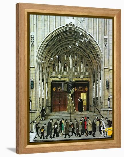 Lift Up Thine Eyes-Norman Rockwell-Framed Premier Image Canvas