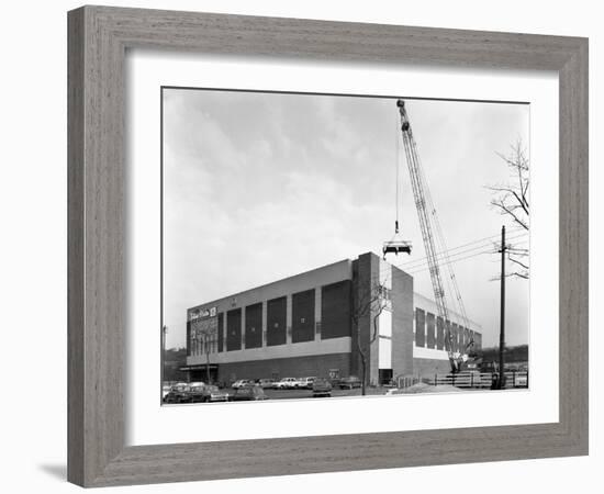 Lifting Heat Exchangers into Place, Silver Blades Ice Rink, Sheffield, South Yorkshire, 1966-Michael Walters-Framed Photographic Print