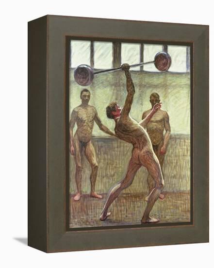 Lifting Weights with One Arm Number 2, 1914-Eugene Jansson-Framed Premier Image Canvas