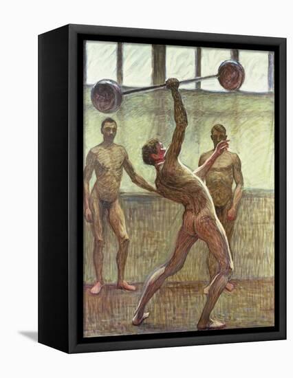 Lifting Weights with One Arm Number 2, 1914-Eugene Jansson-Framed Premier Image Canvas