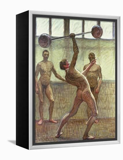 Lifting Weights with One Arm Number 2, 1914-Eugene Jansson-Framed Premier Image Canvas