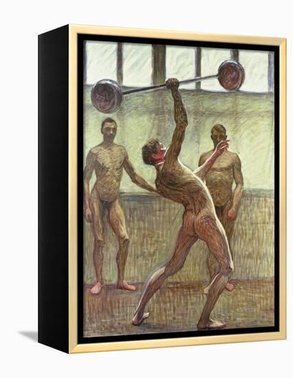 Lifting Weights with One Arm Number 2, 1914-Eugene Jansson-Framed Premier Image Canvas