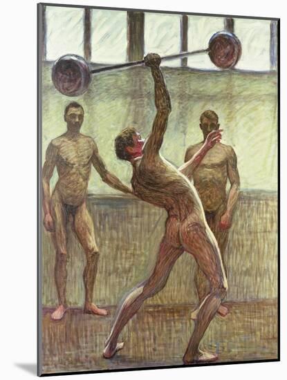 Lifting Weights with One Arm Number 2, 1914-Eugene Jansson-Mounted Giclee Print