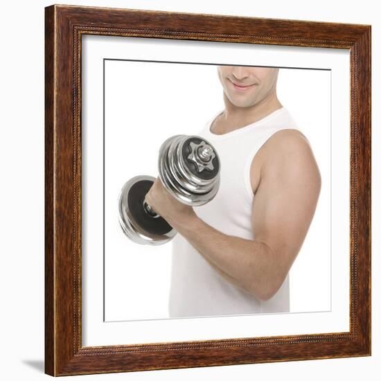 Lifting Weights-Science Photo Library-Framed Premium Photographic Print