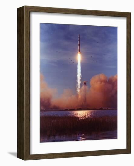 Liftoff of Apollo 8-Ralph Morse-Framed Photographic Print