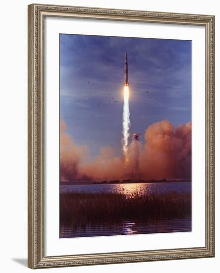 Liftoff of Apollo 8-Ralph Morse-Framed Photographic Print