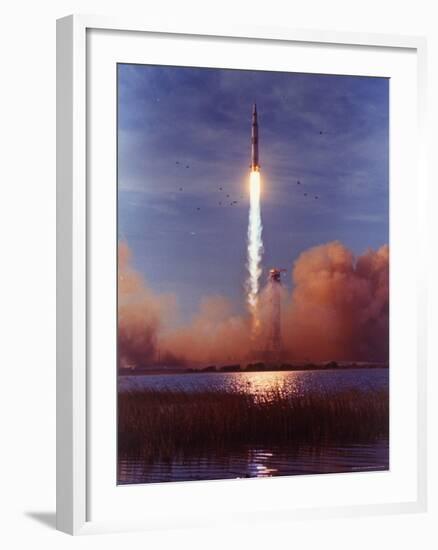 Liftoff of Apollo 8-Ralph Morse-Framed Photographic Print