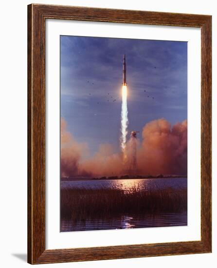 Liftoff of Apollo 8-Ralph Morse-Framed Photographic Print