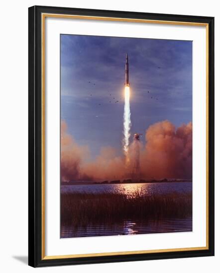 Liftoff of Apollo 8-Ralph Morse-Framed Photographic Print