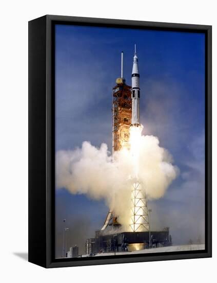 Liftoff of the Saturn IB Launch Vehicle-Stocktrek Images-Framed Premier Image Canvas